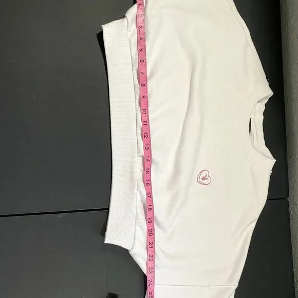 PLAYBOY White Cropped Sweatshirt - Picture 8 of 10